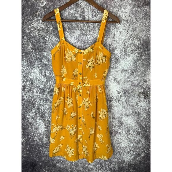 Madewell Dresses & Skirts - Madewell Dress Women's 4 100% Silk Fleur Bow Butterfly Garden Yellow Cottagecore